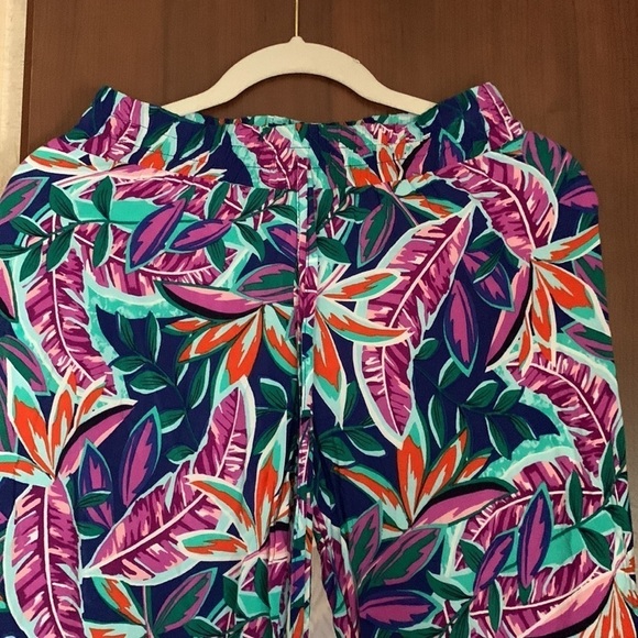 Bebop Floral Summer wide Pants tropical size xs lightweight trousers summer - Picture 2 of 5